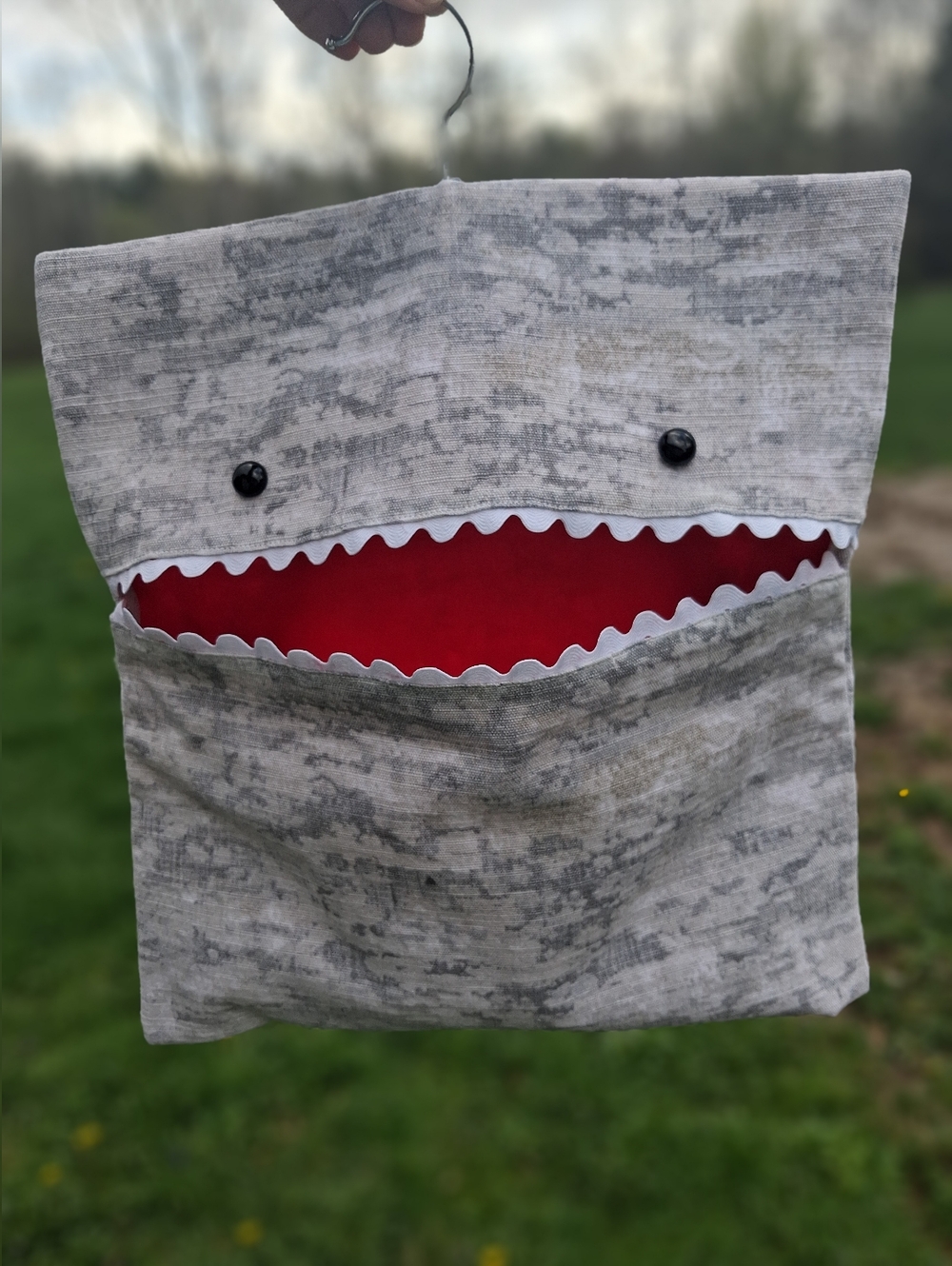 New SHARK clothes Pin Bag Hanging Laundry Pin Bag